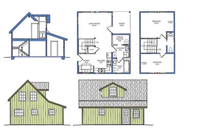 small house floor plans cottage Shed plans 8 x 10 x 12 x 14 x 16